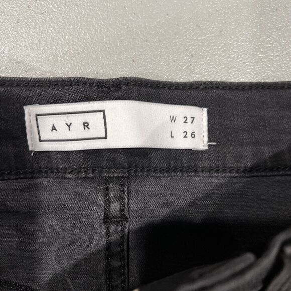 Ayr Jeans Women 27 The Riser Black Wash High Rise Skinny Jeans - Picture 11 of 15